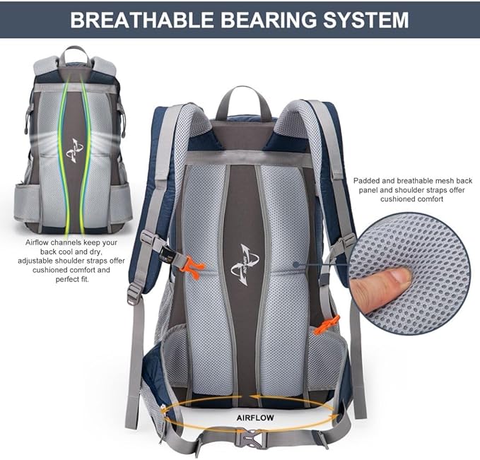 MOUNTAINTOP 25L/40L Hiking Backpack,Lightweight Travel Backpack for Men Women Outdoor Backpacking, Camping