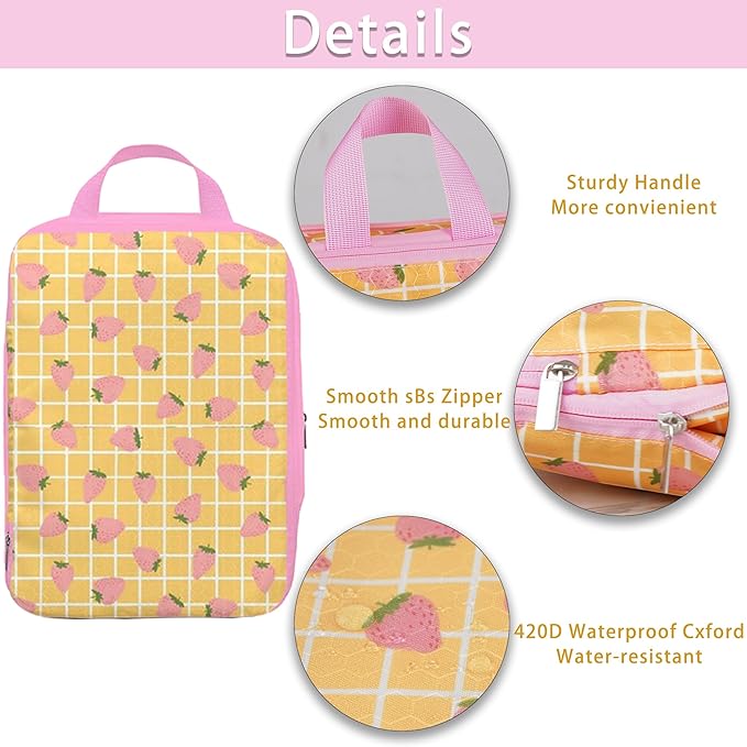 8 Pcs Compression Packing Cubes for Travel, Lightweight Waterproof Luggage Organizer Bags Set, Washable Packaging Cubes for Women Backpack Carry-On Suitcases