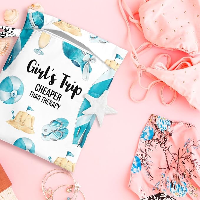 Wet Bag, Wet Dry Bag, Wet Bag for Swimsuit, Travel, Beach, Pool, Diapers, Dirty Yoga Gym Clothes, Toiletries, Makeup Bag, Waterproof Reusable Beach Bag Ocean Starfish Decor, 2 Pcs Set.