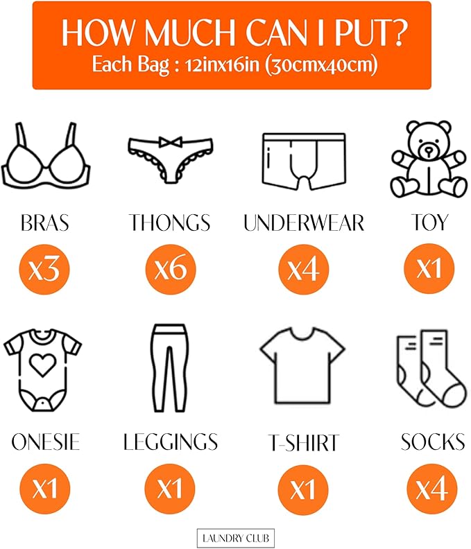 4 Pack Mesh Laundry Bags for Delicates 12inx16in (30cmx40cm), Dryer Safe, Breathable Fine Net, Sturdy Anti-Rust Zipper, Mesh Laundry Bags for Lingerie, Bra, Underwear, Sneakers, Socks, Laundry Club™