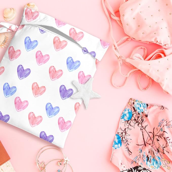 2 Pcs Wet Bag, Wet Dry Bag, Wet Bag for Swimsuit, Travel, Beach, Pool, Diapers, Dirty Yoga Gym Clothes, Toiletries, Makeup Bag, Lemon Decor Lemon Gifts Birthday Gift Ideas for Women s.