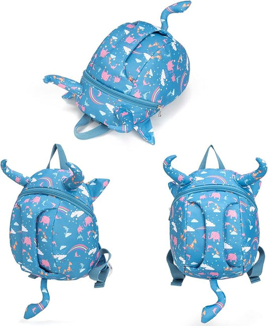 CFX Toddler Backpack Leash, Anti Lost Leash with Safety Handle, Attractive Toddler Leashes(Cow)