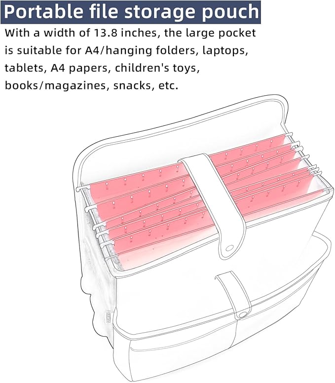 Car Seat Organizer，Universal Fit for Front & Back Seats-Hanging Letters/Legal Folders/Laptops and Tablets，Compatible with Cars, Trucks, and Vans