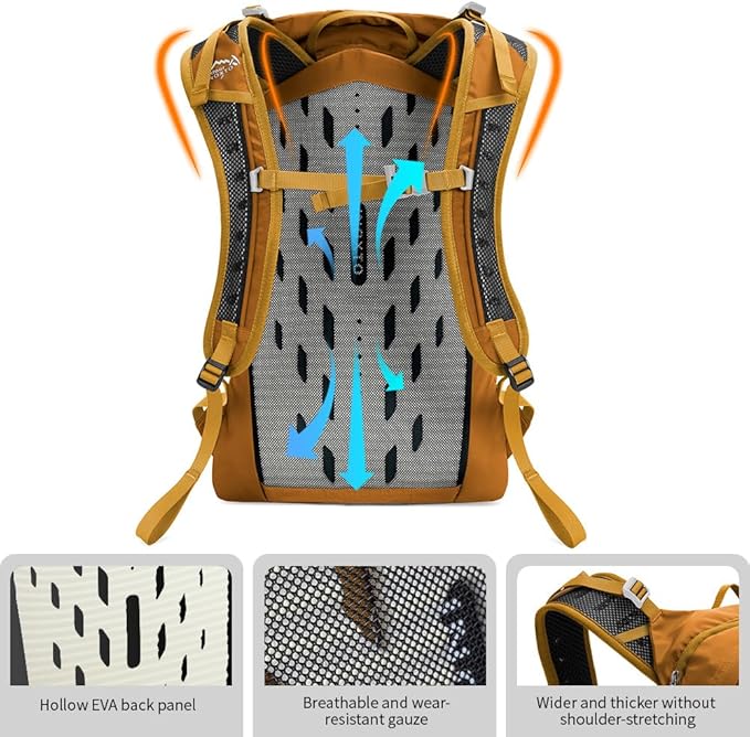 Hiking Hydration Backpack with 3l Water Bladder for Women and Men 25L Water Backpack for Hiking, Cycling, Climbing, Camping