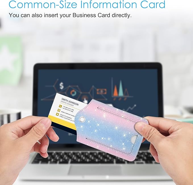 Fintie Luggage Tags, Privacy Cover ID Label with Stainless Steel Loop and Address Card for Travel Bag Suitcase - Pink/Blue (2 Piece)