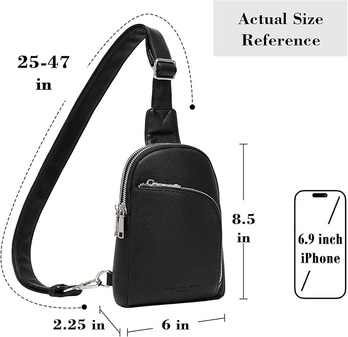 INICAT RFID Blocking Sling Bag Anti Theft Crossbody Bags Women Valentine's Day Gifts Travel Purses Vegan Leather