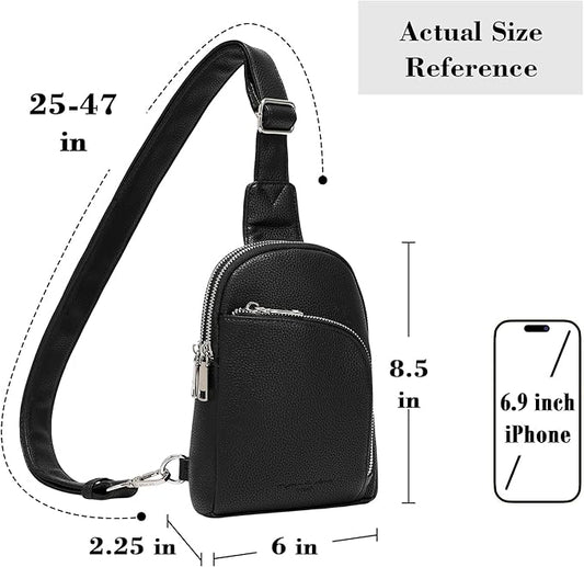 INICAT RFID Blocking Sling Bag Anti Theft Crossbody Bags Women Valentine's Day Gifts Travel Purses Vegan Leather