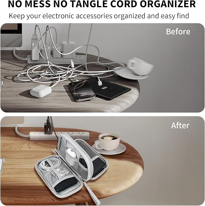 SMONT Versatile Travel Organizer Durable Tech Bag with Built in Cord Organizer Travel Features The Ideal Travel Cord Organizer to Keep You Connected Anywhere Cable Organizer Bag Gary