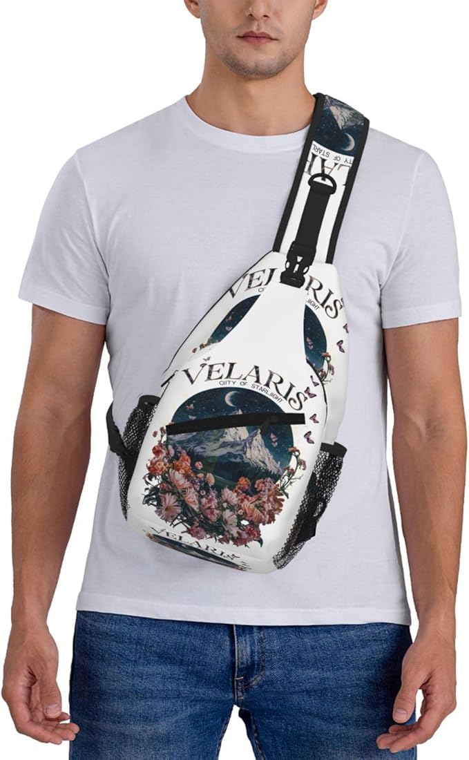 Velaris The City Of Starlight - The Night Court Fantasy Aesthetic Crossbody Bag Trendy Sling Bag Bakpack Casual Chest Bags Daypack For Hiking Walking Travel Running(4)