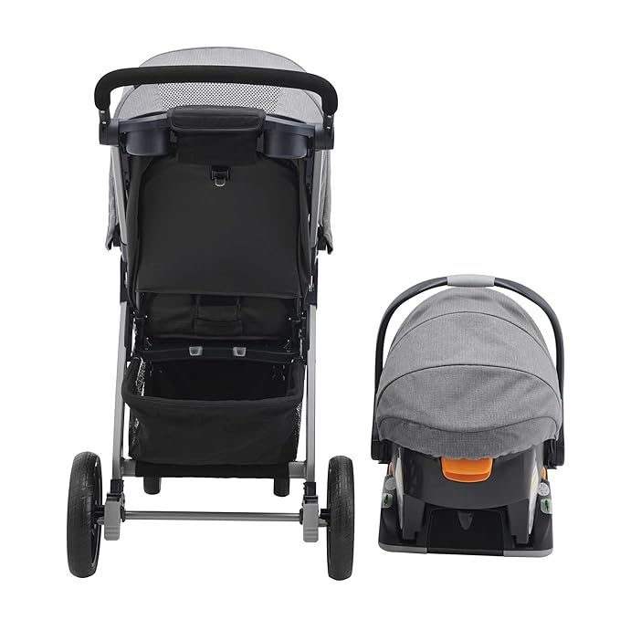 Chicco Bravo® 3-in-1 Trio Travel System, Bravo® Quick-Fold Stroller with KeyFit® 30 Infant Car Seat and Base, Car Seat and Stroller Combo