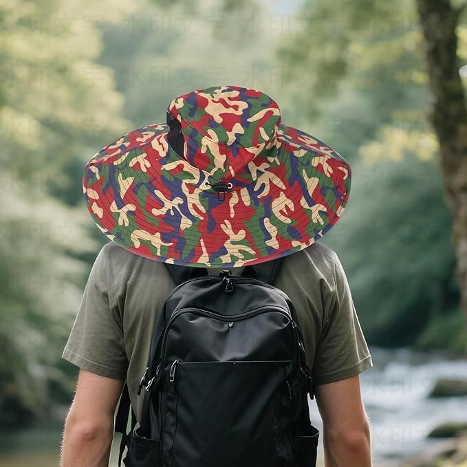 Super Wide Brim Fishing Hat for Men and Women,UPF50+ Waterproof Bucket Hat for Fishing, Hiking, Camping