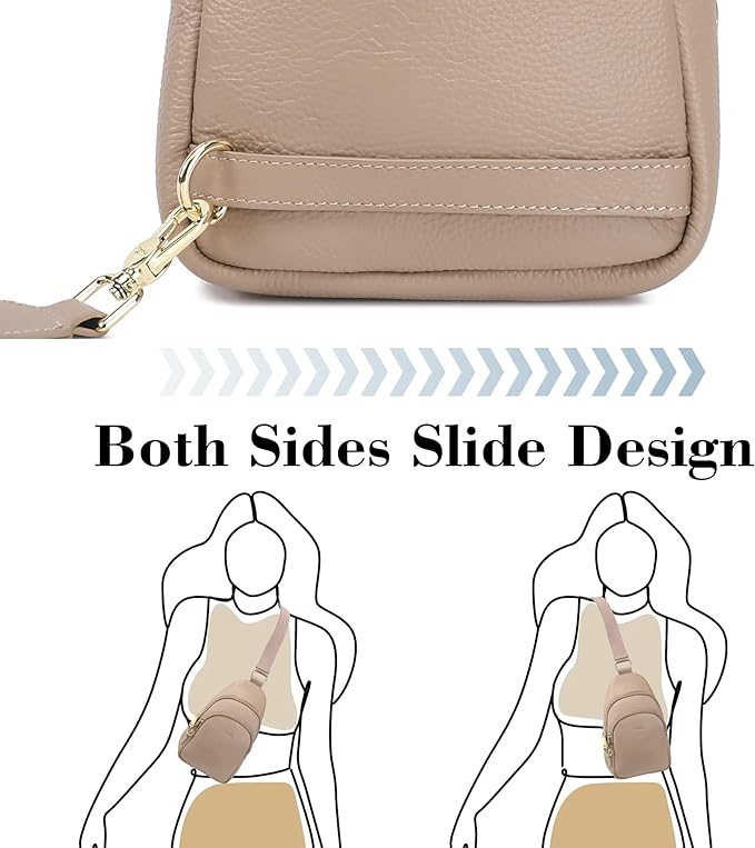 INICAT Crossbody Sling Bags Fanny Packs Valentine's Day Gifts Vegan Leather Travel Vacation Essentials Purses Women