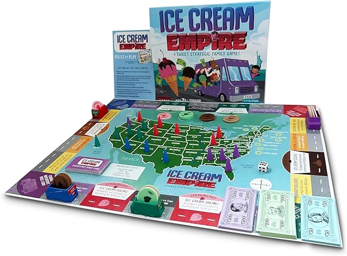 Ice Cream Empire by Empire Games –Strategic Family Game for Adults, Teens & Kids Ages 7+, Build Your Ice Cream Business Board Games for Adults & Kids, Educational Kids Games for Game Night Fun