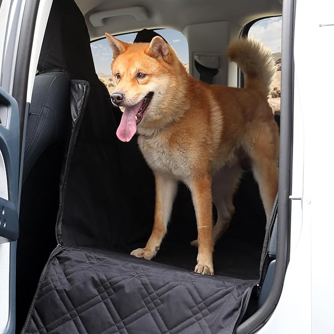 Mabett Dog Seat Covers for Ford Maverick 2025 2024 2023 2022 Accessories, Back Seat Hammock Extender for Pets Include Door Sides and Headrests Protection-Hard Bottom Support 600D Oxford Cloth