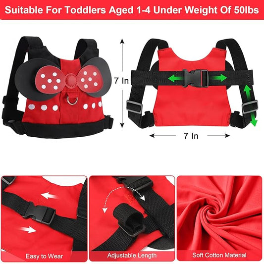Accmor Toddler Leash Harness, Child Harness Baby Leash + Anti-Lost Wrist Link, Cute Kids Harness with Walking Strap Tether Belt for 1-5 Years Boys and Girls to Zoo or Mall