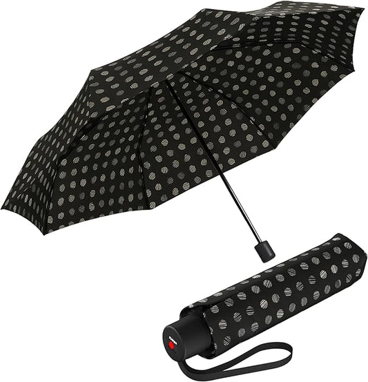 Knirps A.050 Navy Manual Open Close Travel Rain Umbrella for Adults – Ultra Lightweight, Compact Windproof 38.5" Water Resistant Canopy, Steel Aluminum Frame, Travel Case Included