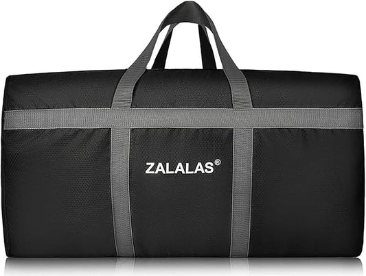 Foldable Duffle Bag, 96L Extra Large Travel Duffel bag Lightweight Weekender Bag for Men Women Water-proof & Tear Resistant,Black