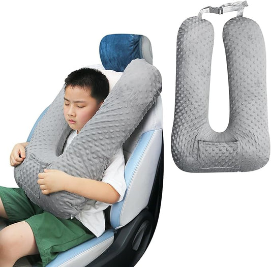 Car Seat Pillow and Travel Body Pillow,Neck Pillow for Kids and Adults,Removable and Washable Car Headrest Pillow,Road Trip Essentials