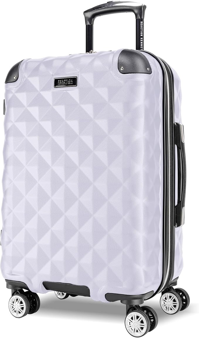 Kenneth Cole REACTION Diamond Tower Luggage Collection Lightweight Hardside Expandable 8-Wheel, Lavender, 20-Inch Carry On