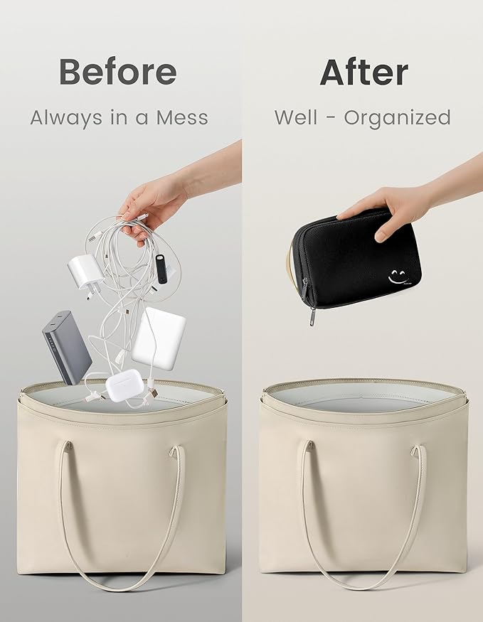 Travelkin Travel Cord Organizer, Electronic Organizer Travel Case, Cable Organizer Bag For Cords,Chargers Phone, Sd Card,Usbs