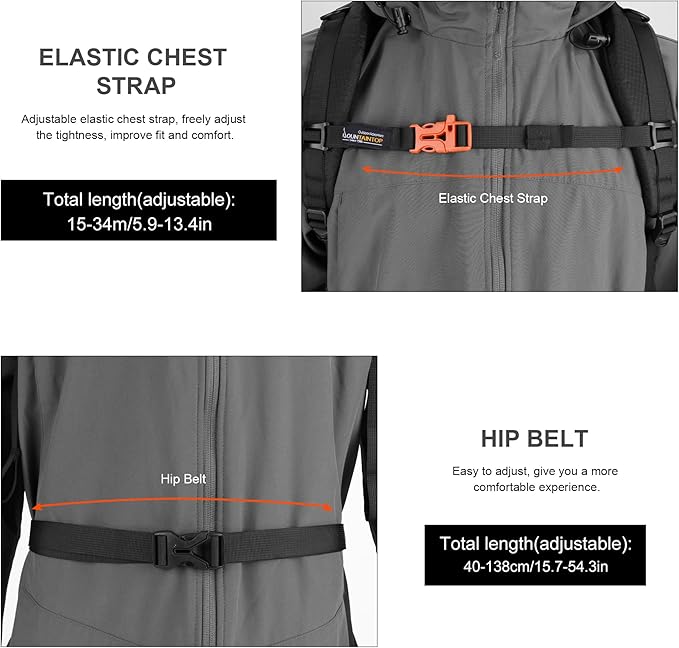 MOUNTAINTOP 18L/25L/40L Hiking Backpack,Lightweight Travel Backpack with Rain Cover for Outdoor Backpacking, Camping
