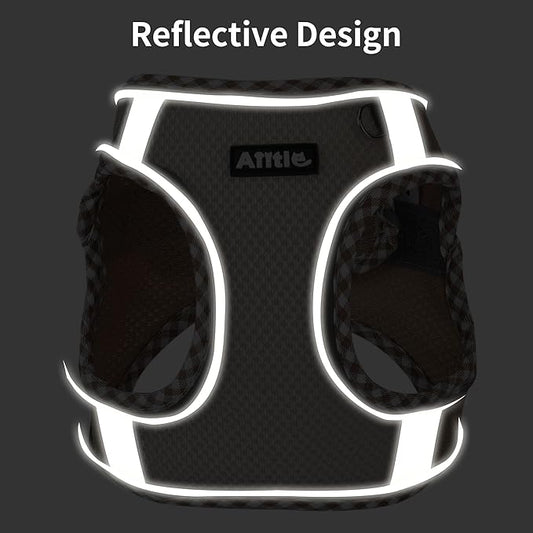 AIITLE Small Dog Harness - Breathable Double-Layer Jacquard No-Choke Vest, Durable Anti-Tear Fabric with Reflective Trim - Perfect for Running, Parties, Daily Walks (Yellow, XS)