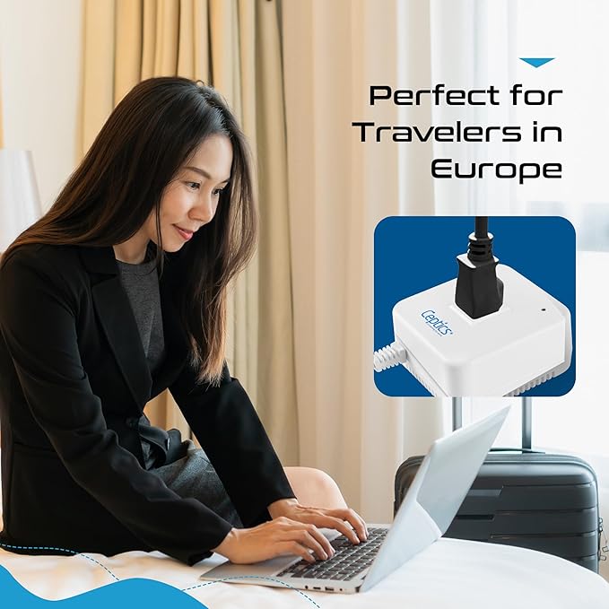 Ceptics 300 Watt Step Down Voltage Converter – Converts 220V/240V to 110V/120V – Perfect for Hair Straighteners, Laptops, and Chargers – CE Certified Travel Converter