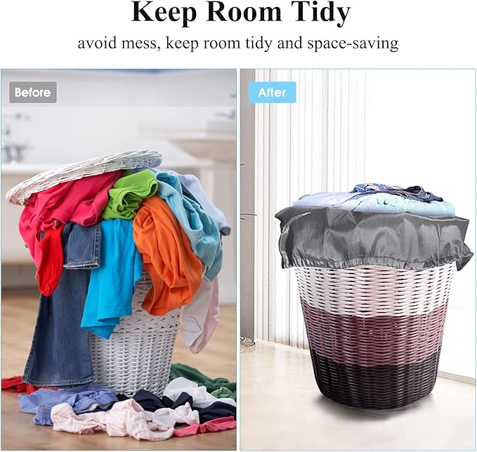 OTraki 2 Pack Grey Laundry Bags 24x32 Inch Heavy Duty Laundry Basket Liners Medium Drawstring Wash bag Dirty Clothes Machine Washable Laundry Travel Storage Bags for College Home Dorm