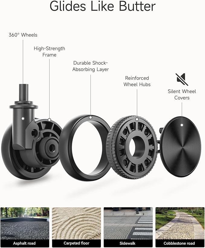 LUGGEX Carry On Luggage HUP3, Accelerate Access with DiHook, Handy Pouch, 20 inch Expandable Hard Shell Suitcases with Spinner Wheels