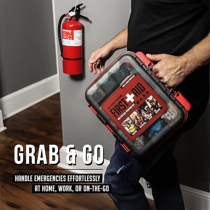 EVERLIT 400 Pcs OSHA/ANSI Compliant First Aid Kit Type III Class A Medical Kit Professional Med Kit Supplies for Contractors, Warehouse, Office, School, Home, Disaster, Car, Business, Restaurant