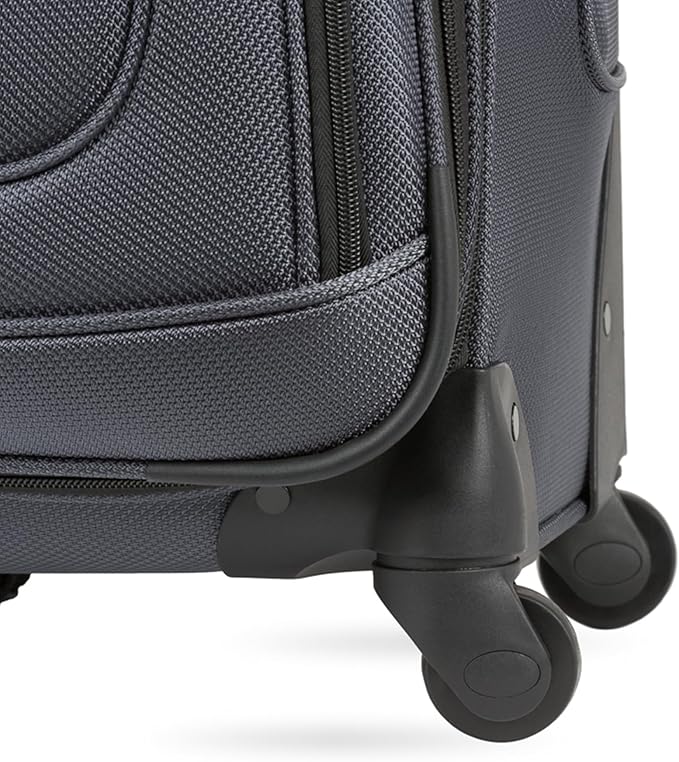SwissGear Sion Softside Expandable Luggage, Dark Grey, 3-Piece Set (21/25/29)