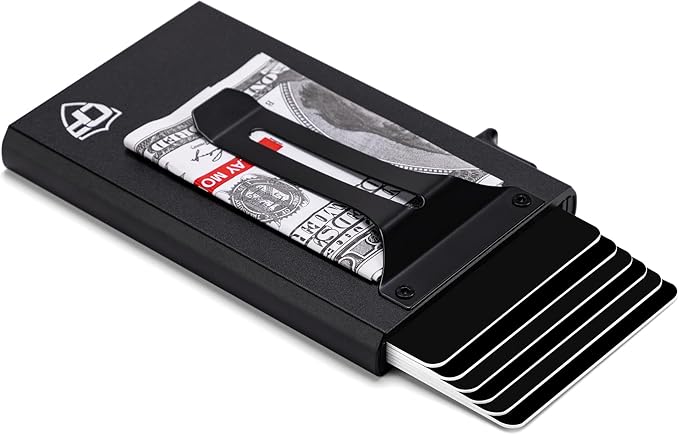 Conceal Plus Slim Minimalist Pop Up Wallet for Men, Money Clip Airtag Smart RFID Blocking Credit Card Holder, Front Pocket Carry Theft Proof Travel Wallet 4-6 Card Capacity (Airtag NOT Included)