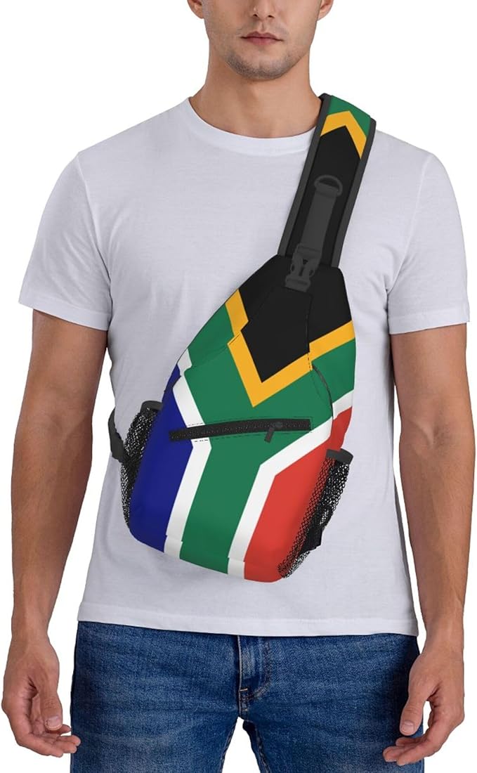 GJXFLSY South Africa Flag Sling Backpack Crossbody Bag Casual Chest Bags Travel Hiking Daypack Shoulder Bag for Women Men