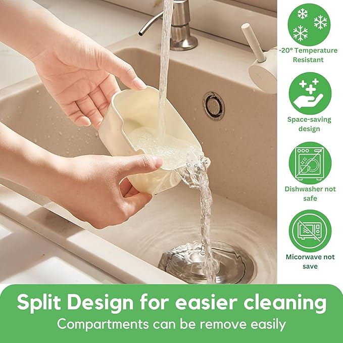 Snackle Box Container, Premium 2-Pack Divided Serving Tray & Lid with 8 Compartments, Large Durable Snackle Boxes for Parties – Snack box container, Perfect for Treats & Gifts (PET)