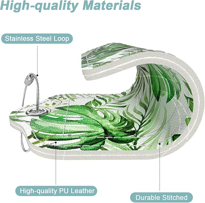 Rimilak 3 Pcs PU Leather Luggage Tags for Suitcase, Travel Cruise Luggage Tag with Privacy Flap, Name ID Label and Metal Loop for Women Men Baggage Handbag School Bag Backpack, Beach