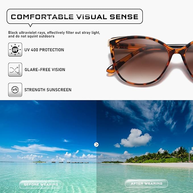 Trendy Cat Eye Sunglasses for Women Fashion Cateye UV400 Protection Glasses CL22017