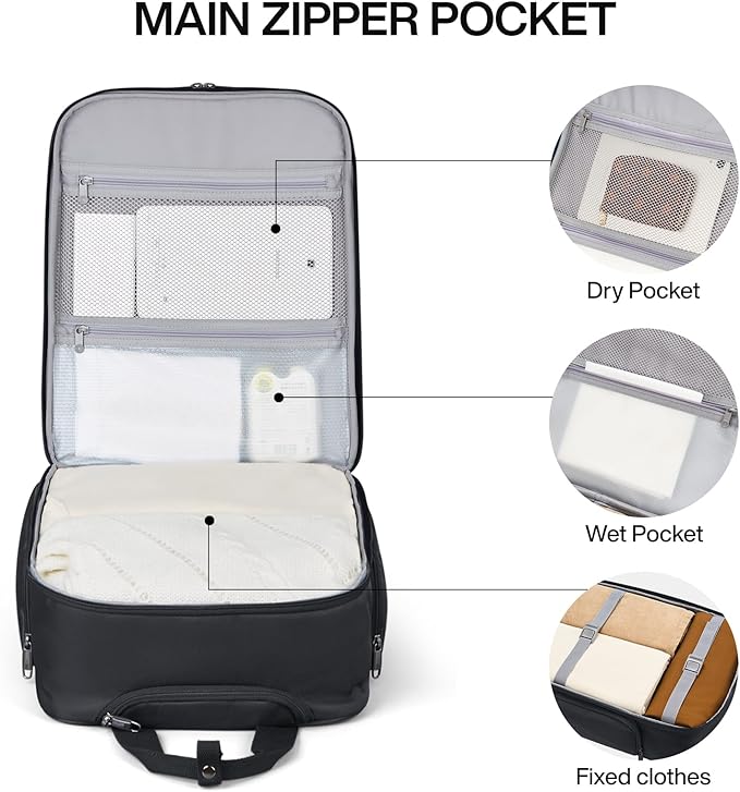 Hanke Expandable Underseat Carry on Luggage for Airplanes,Small Rolling Softside Suitcase Travel Luggage Personal Item Bag,Lightweight luggage bags for travel,Black,16-Inch