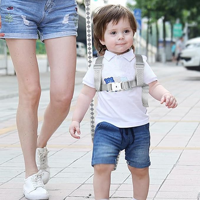 Accmor Toddler Harness Foldable Backpack Leash with Kids Anti Lost Wrist Link, Cute Dinosuar Children Walking Holder Tether for Outdoor Travel, Portable Baby Protector Wristband Strap for Boys