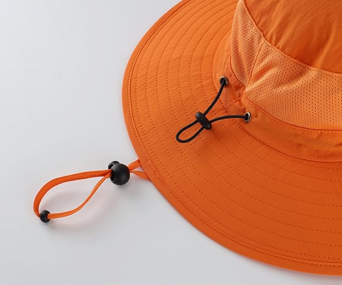 Home Prefer Outdoor UPF50+ Mesh Sun Hat Wide Brim Fishing Hat with Neck Flap Sun Hat for Men Women