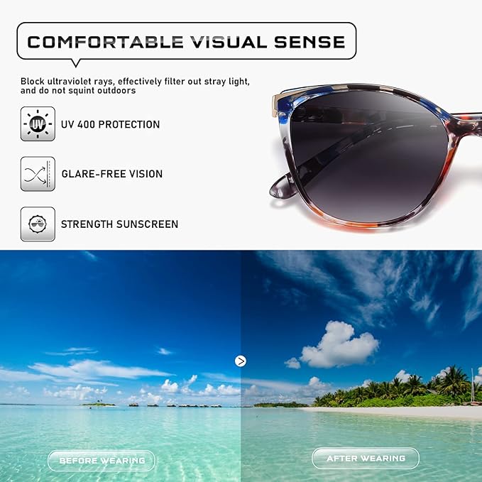 Trendy Cat Eye Sunglasses for Women Fashion Cateye UV400 Protection Glasses CL22017