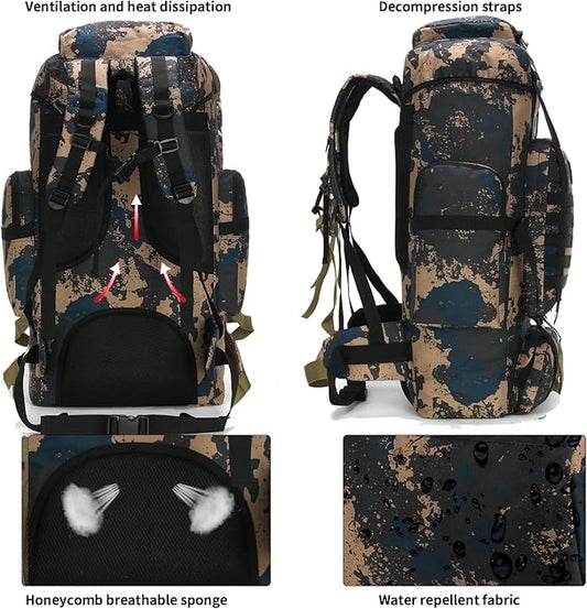 Hiking Backpack for Men 70L/100L Camping Backpack Military Rucksack Molle 3 Days Assault Pack for Climbing