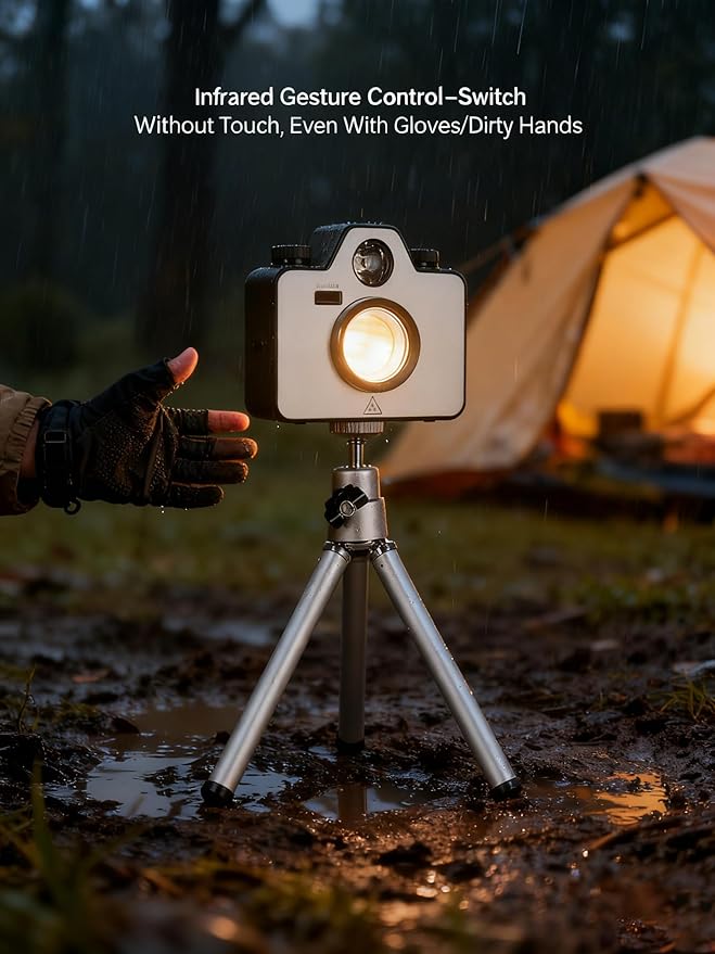 LED Camping Lights Lantern Portable ,Battery Operated Lights Adjustable Brightness & Color,Flashlight Rechargeable Light with Magnetic,IPX5 Waterproof Tent Lights Power Failure Emergency Light Outdoor