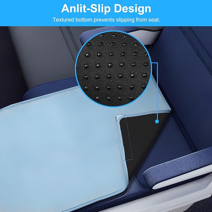 Toddler Airplane Bed, Kids Airplane Seat Extender Travel Bed, Kids Airplane Travel Essentials, Airplane Must Have for Toddlers, Baby Portable Plane Bed Foot Rest for Flights, Blue