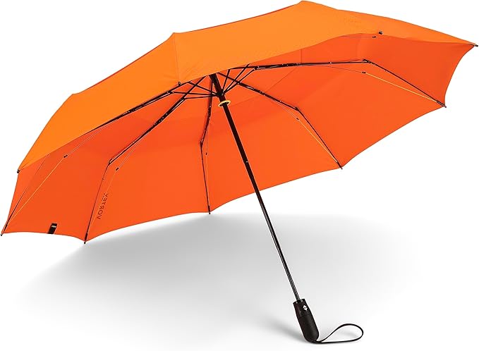 ShedRain Vortex V2 Automatic Compact Folding Windproof Travel Umbrella – Rain & Windproof Vented Double Canopy – Protect from Rain, Sun & Wind - Wind Tunnel Tested to 75 mph
