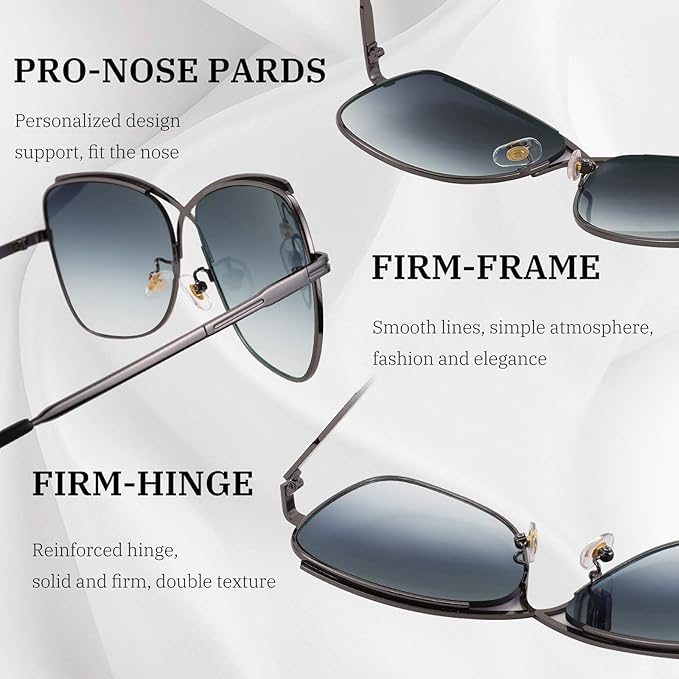 FEISEDY Womens Cute Sunglasses Oversized Butterfly X Shape Design Cateye Lady Sunglasses B2738