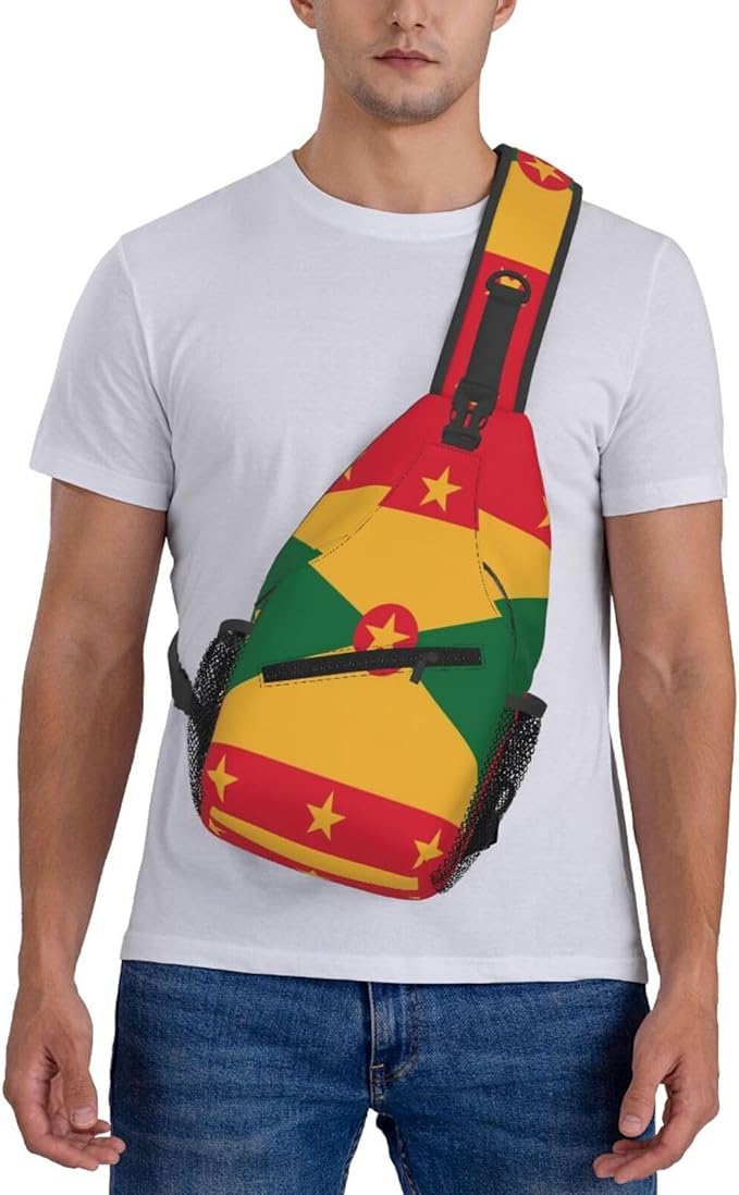 Grenada Flag Sling Bag Multipurpose Crossbody Sling Backpack Travel Cycling Hiking Shoulder Bag For Women Men