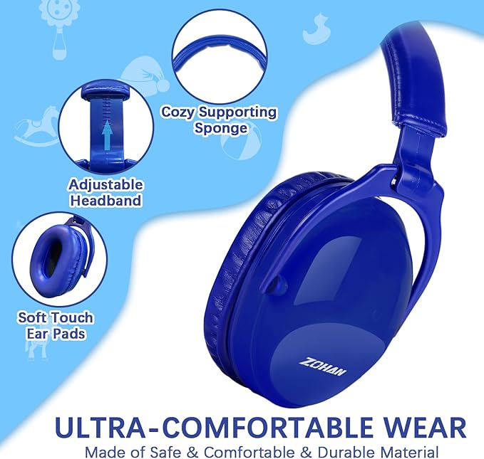 ZOHAN Kids Ear Protection 2 Pack,Kids Noise Canceling Headphone for Concerts, Monster Truck, Fireworks