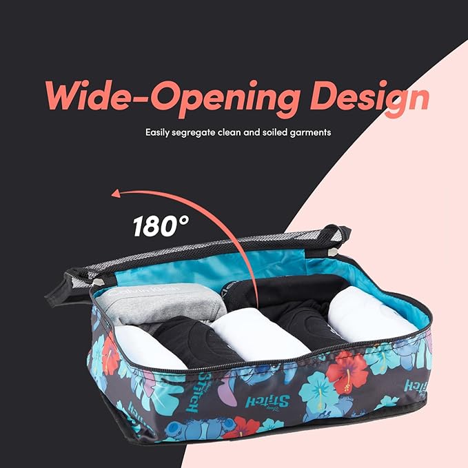 Disney Minnie Mickey Stitch Packing Cubes - Winnie the Pooh, Princess Cinderella, Cars, Toy Story 5 Piece Packing Cubes Compression - Travel Essential - Luggage Suitcase Organizer Set