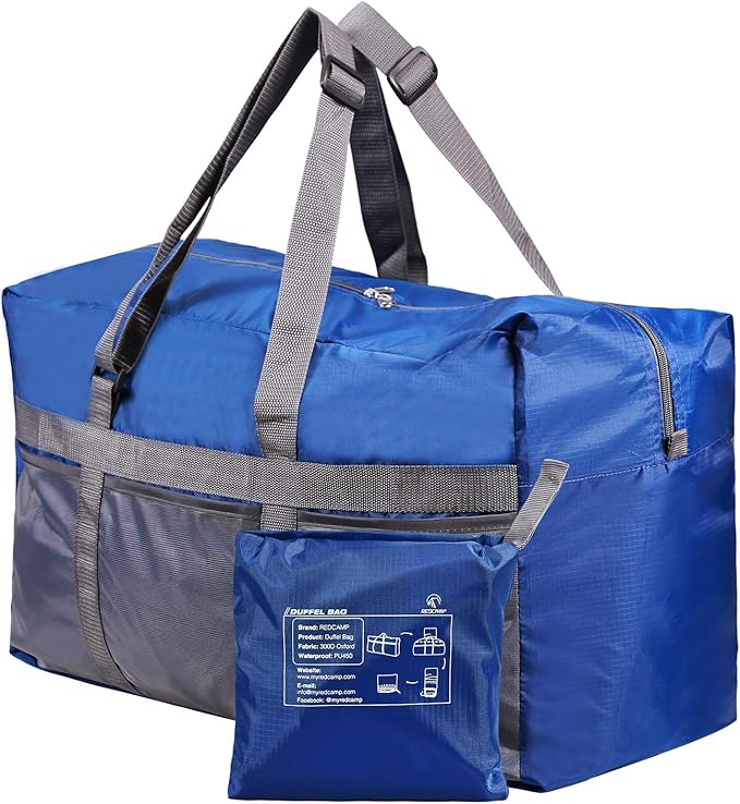 REDCAMP Foldable Travel Bag, Large Sports Bag, 75L/96L/100L, Lightweight Waterproof Tote Bag