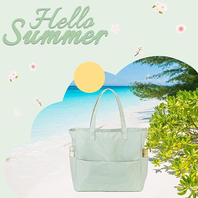 Beach Pool Bags Tote for Women Ladies Large Gym Tote Carry On Bag With Wet Compartment for Weekender Travel Waterproof